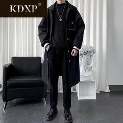 British men's mid-length trendy solid color work jacket style high-end men's clothing Xintonya XJWD