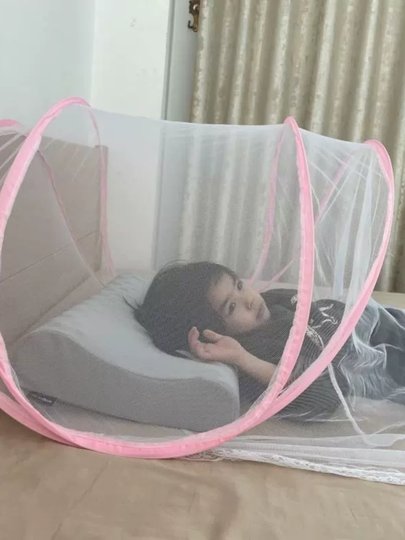 Anti-Mosquito Head Cover for Sleeping, Mini Head Mosquito Net, Head Mask, Simple Foldable Face Cover for Travel, Single-Person Face Cover