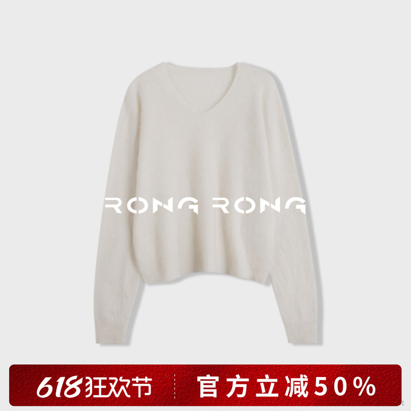 Rongrong【Extreme Cold Constant Temperature】Rongrong Sheep Wool, Cashmere, White Goose Down, Brushed Wool Sweater A020523 Rongrong【Extreme Cold Constant Temperature】Rongrong Sheep Wool, Cashmere, White Goose Down, Brushed Wool Sweater A020523