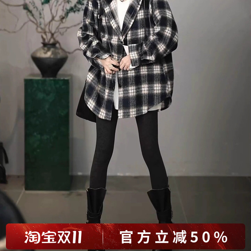 Rong [Cloud Cotton Aerobic Pants] Rong High-Waisted Imported Combed Cotton Self-Heating Three-Dimensional Heat-Storage Leggings 9105