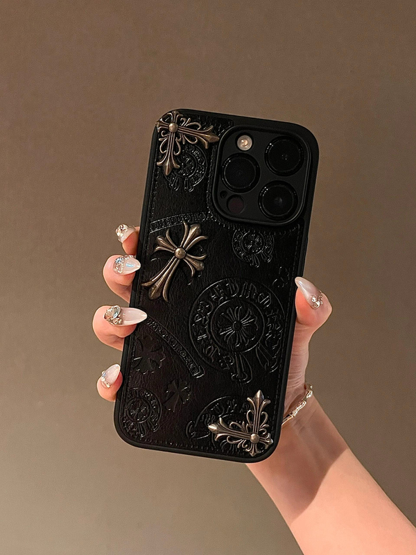 Trendy Brand 3D Croxin Apple 17 Pro Max Phone Case New Model 16 Pro Leather Matte iPhone 15 Pro Full Coverage 13 Unisex 14 Full Coverage Anti-Drop 17 High-End Feel 16 Pro Max Compatible