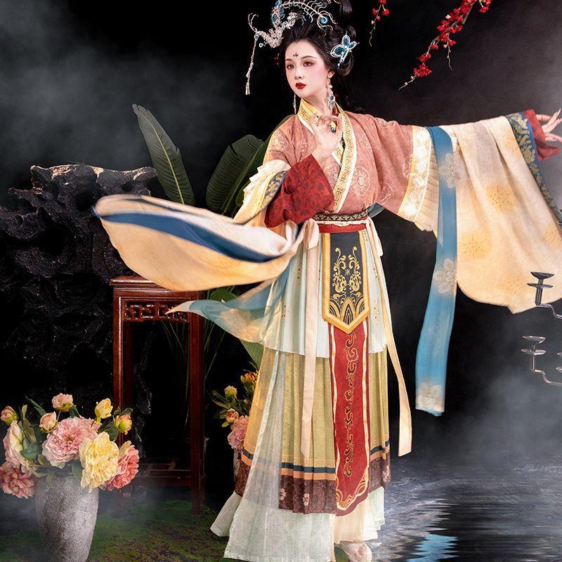 Fangfeiting Original Hanfu Autumn New Collection: National Style Restoration Women's Hanfu with Fairy Pattern Fangfeiting Original Hanfu Autumn New Collection: National Style Restoration Women's Hanfu with Fairy Pattern