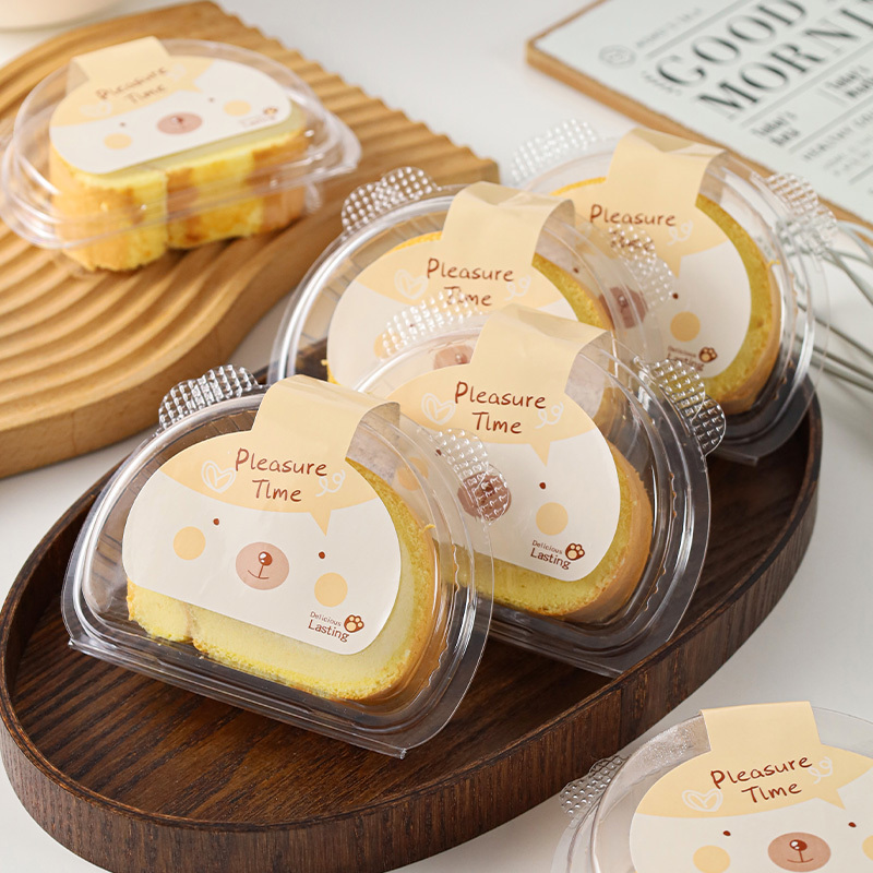 Single Cake Roll Box Disposable Tiger Skin Roll Towel Roll Swiss Roll Cake Baking Packaging Box