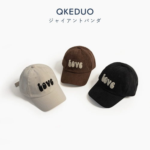 Демисезонная детская вельветовая бейсболка, удерживающая тепло дорожная кепка подходит для мужчин и женщин для девочек, шапка, семейный стиль, в западном стиле