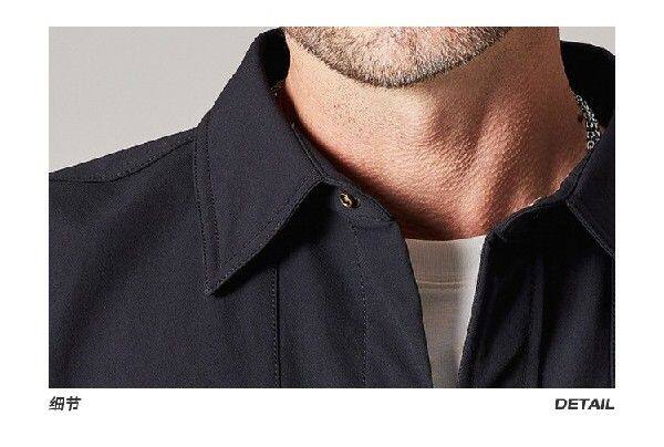 Джинсовая рубашка high-end tooling shirt jacket men's 2023 winter new cotton v Other