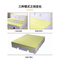 Schools new mobile folding PE plastic flipping chorus steps school music classroom mobile three-layer manufacturer