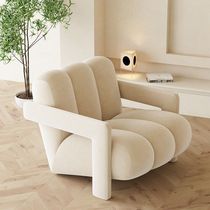 Xiaoyun light luxury single sofa living room fabric cream style casual designer lazy sofa chair balcony single chair