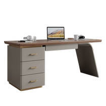 Dongwoyiyou light luxury mid-century style walnut desk office desk home integrated slate desk computer desk