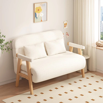 Jiangmengong sofa bed folding dual-purpose solid wood multi-functional small apartment home living room can lie down and sleep single and double beds