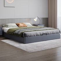 Hexuan tatami frame solid wood bed modern simple no bedside bed frame row frame hotel floor bed floor type