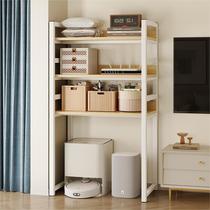 Qingfei Shangpin storage rack floor-standing living room storage rack with water dispenser and trash can placed under the balcony iron flower rack