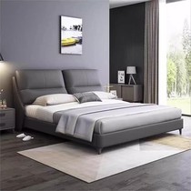 Modern and simple new model of joint cabinet 1 5 meters home master bedroom atmospheric double small apartment light luxury floor-to-ceiling leather art wedding bed