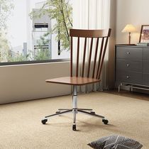 Dongwo Leopard Meifei medieval style walnut color solid wood desk chair computer chair swivel chair office chair Windsor chair