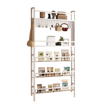 Biffel SD ultra-thin door rear storage rack hole plate wrought iron bookshelf integrated wall sandwich multi-layer storage bookcase