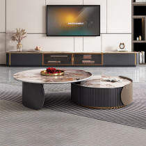 Sejibang floor-standing TV cabinet living room home modern simple new solid wood paint cream style slate TV cabinet