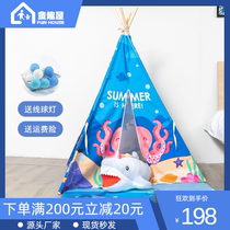 Hotel family childrens tent cartoon indoor tent parent-child room decoration Indian tent game house can be customized