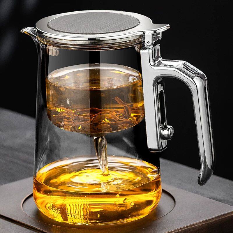 Новая раскладушка Tea Fangyuan с бесштоковой магнитной элегантной чашкой, стеклянный чайник для разделения чайной воды, высококачественный чайный сервиз