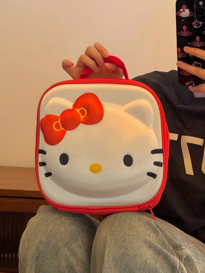 Bolsa de cosméticos portátil Hellokitty para mujer, neceser de viaje de gran capacidad, caja de almacenamiento