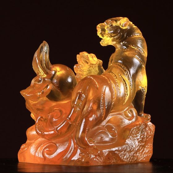 C Dog 2024 Mascot Zodiac Dog Jewelry의 Taoying Yunge Tiger Hord-Yiyi 유리 장식품