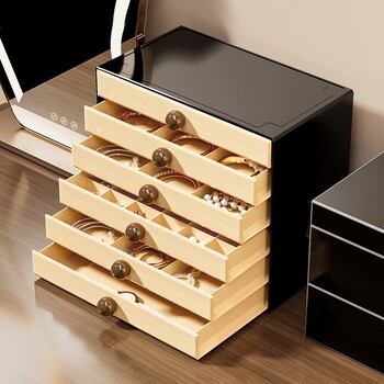 Japanese Imported Jewelry Box, Multi-Layer, Large Capacity, High-End, Exquisite Drawer-Style Storage Box for Rings and Jewelry