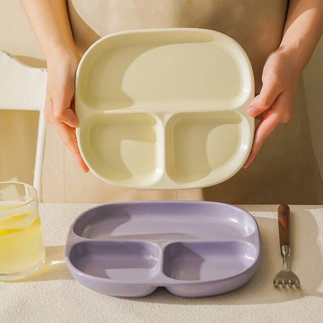 German Imported Ceramic 211 Weight Loss Plate with Compartments, Special Portion Control Plate for Weight Loss, High Aesthetic Fruit Breakfast Plate