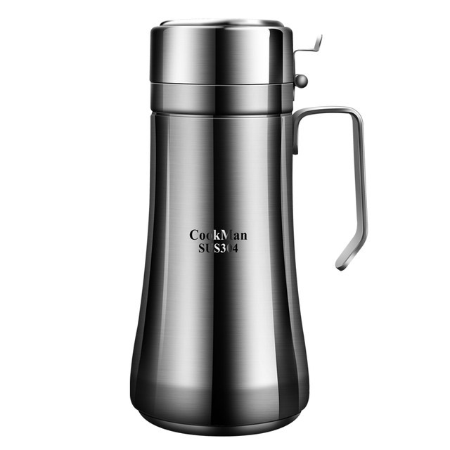German Imported Oil Pot, New Model, Leak-Proof Oil Bottle for Kitchen Use, Non-Drip, Suitable for Soy Sauce and Vinegar, Stainless Steel Large Oil Container