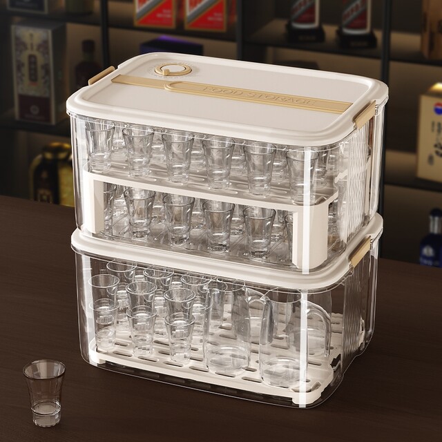 Japanese Imported Wine Glass Storage Box Dustproof Small Wine Glass Beer Cup Glass Cup Holder Storage Organizer Cup Rack
