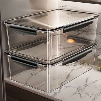 Japanese Imported Mujie Food-Grade Refrigerator Storage Box, Freezer Sealed Fruit Box, Organizer Box