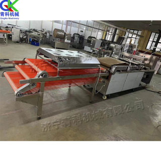 Zibo barbecue pancake machine, stainless steel panel one-time forming pancake machine, food factory hand pancake machine