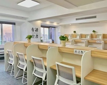 Self-study room desk study desk student examination and study brief about single closed partition immersive simple computer desk