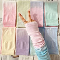 Gradual color ice sleeve sunscreen summer anti-UV in red student ice wire sleeves driving arm sleeves