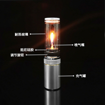 Outdoor Camping Candle Lamp Gas Clear Fire Light Camp Atmosphere Light Inflatable Candle Light Lamp Small Gas Lamp Portable Candle Lamp