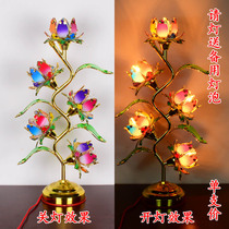 gong deng pilot Chapel gong deng wu pin S colorful petals lotus lamp red petals gong deng plug-in