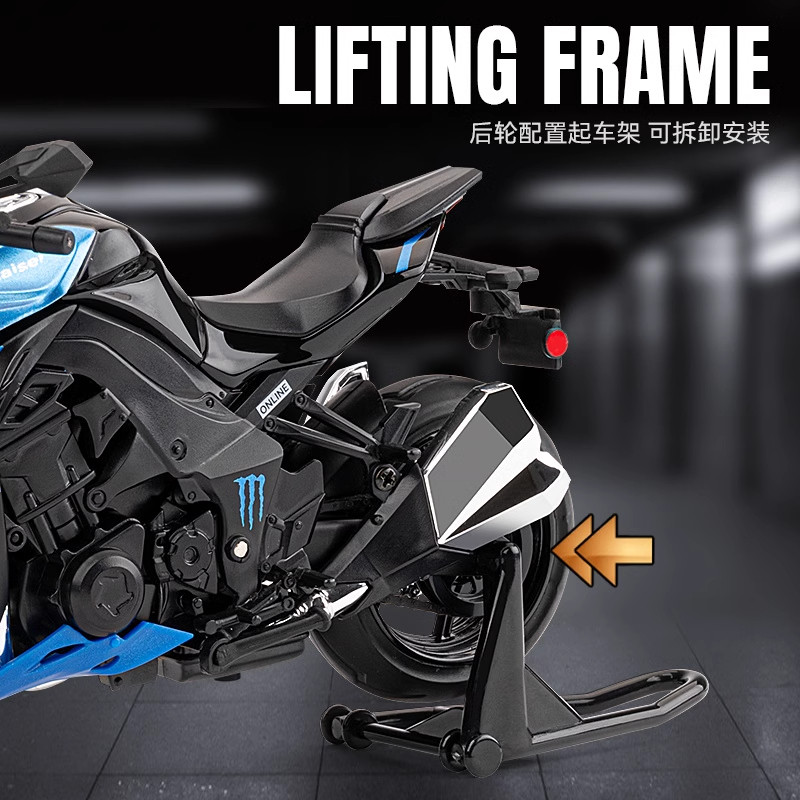 1:12 Chuanqi Z1000 Motorcycle Alloy Model Simulation Motorcycle Figurine Ornament Gift for Boys Toy Car