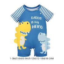 Baby Short Sleeve Rompers Round Neck Summer Jumpsuit