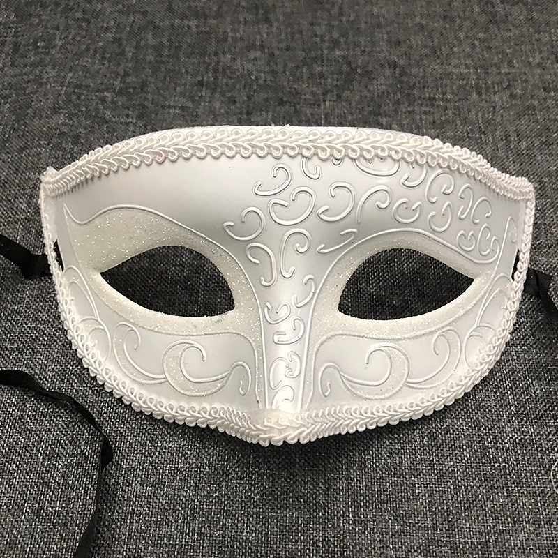 Halloween Ancient Wind Mask Adult Makeup Prom Party Performance Props Men's Handsome Face Half Face Mask Woman-Taobao