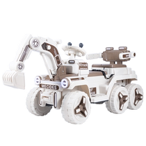 Two-seater electric excavator childrens excavator toy car that can sit on adult remote control boy engineering vehicle large excavator
