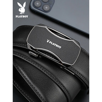 Men Leather Strap Genuine Leather Automatic Buckle New Pure Cow Leather Business Belt Upscale Pants Strap