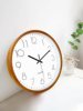 European-Style Solid Wood Modern Minimalist Retro Silent Clock Wall Clock Living Room Clock Chinese-Style Wooden Creative American-Style Wall Clock