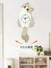2026 New Model Cat Swing Clock Living Room Tv Background Wall Creative Clock Wall Hanging High-End Silent Wall Clock