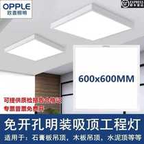 Op surface mounted LED flat panel light 600x600 ceiling light 300x1200 gypsum board cement ceiling line panel light