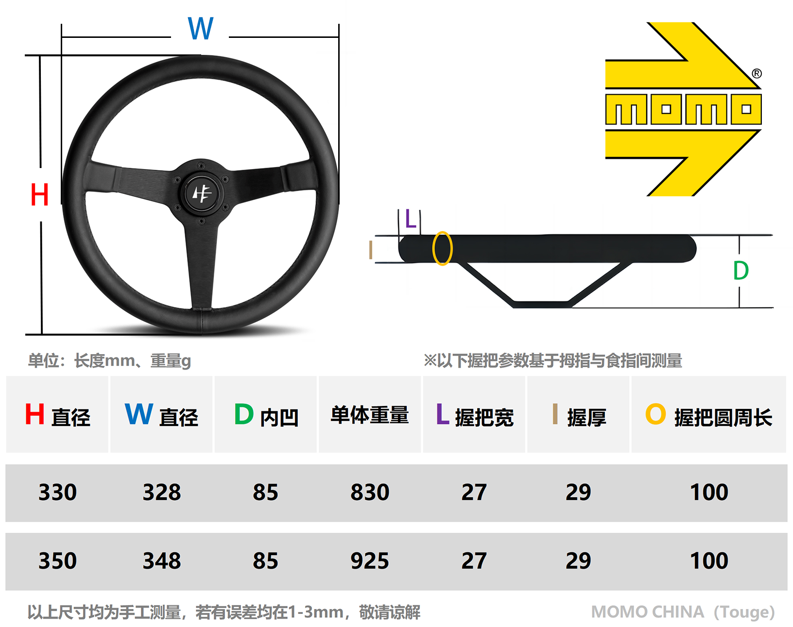 Руль ретрофит momo方向盘drifting 330mm/350mm 内凹款