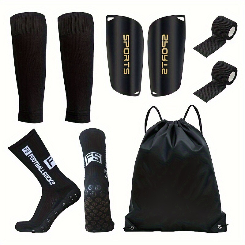 Hot-Selling Adult Football Sports Socks Set, Five-Piece Set, Fs Dotted Football Socks, Training Long Socks, Leg Sleeves, Shin Guards Hot-Selling Adult Football Sports Socks Set, Five-Piece Set, Fs Dotted Football Socks, Training Long Socks, Leg Sleeves, Shin Guards