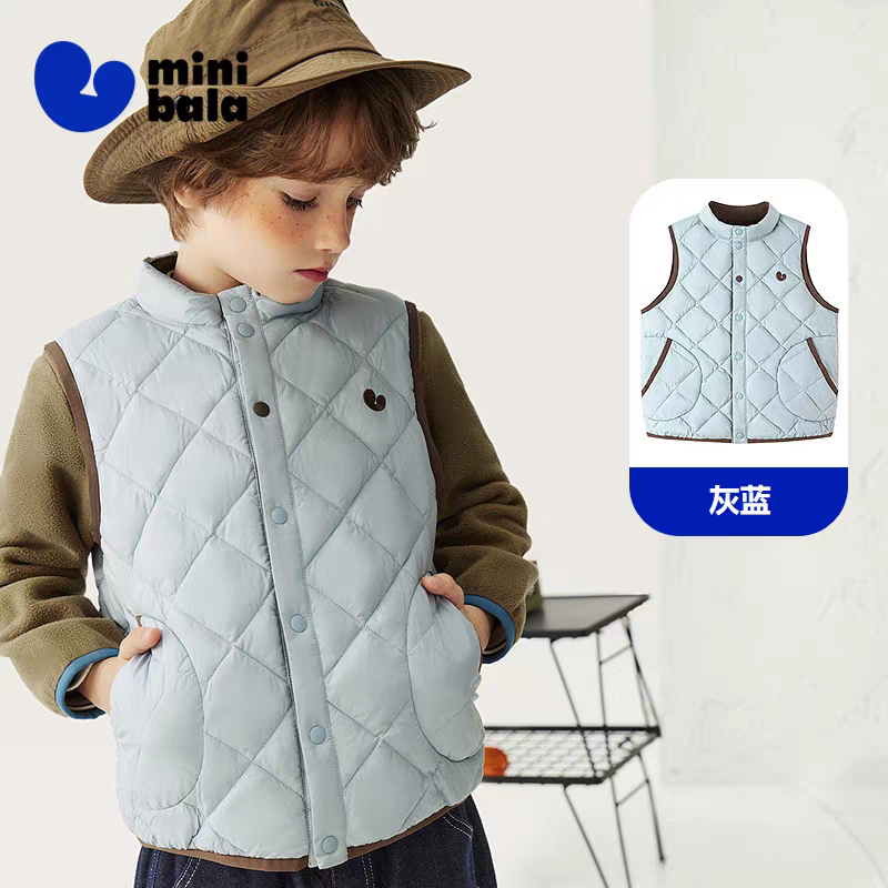 【魔法棉】迷你巴拉巴拉男女童儿童马甲抑菌2025冬新款