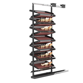 Liso straight pull shoe rack heightened and deepened heavy-duty double track