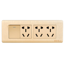 International Electrician Golden 118 Type Switch Socket Panel Porous Home Wall Concealed 6 trous 9-9 trous douze trous