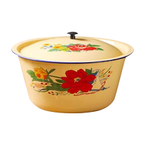 Bowl basin mixed enamel old-fashioned wash basin wash basin nostalgic covered basin with lard enamel covered bowl fresh-keeping basin