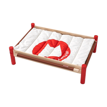 (petstar_Solid Wood Camp Bed) Dog House Four Seasons Universal Pet Bed Off the Ground Moisture-Proof Medium Dog Sofa Cushion