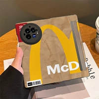 Желтый кожаный флип-футляр с буквой M★ «все включено»