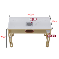 Thickened steel pipe and thickened desktop Nordic light luxury marble manicure table and chair set Internet celebrity built-in vacuum cleaner with plug